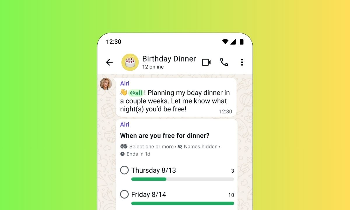 screenshot of how the new featuresf or whatsapp groups are