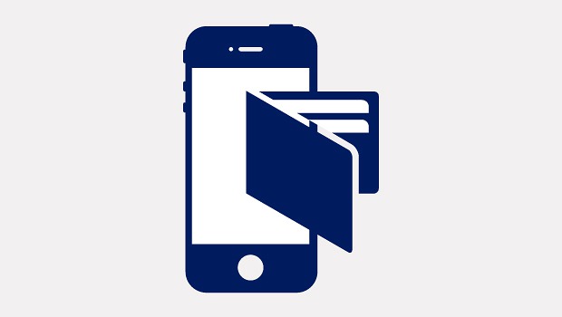 Teléfono muestra tarjetas emergiendo; simboliza pagos móviles en entorno digital. Ideal para destacar servicios de banca digital y aplicaciones financieras.