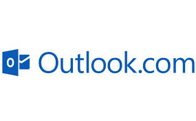 Logotipo de Outlook.com, la O y un sobre azul representan el correo electrónico. Contexto: fondo blanco. Texto: “Outlook.com”. Marketing digital.