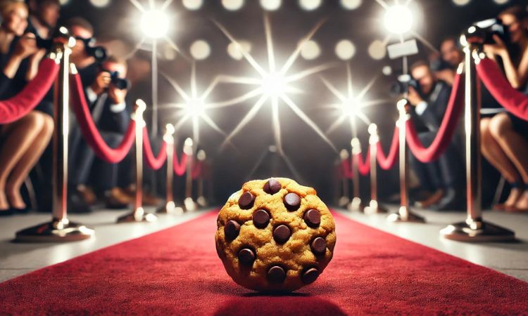 imagen de una cookie como una estrella de cine