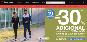 Portada de la tienda Forumsport.com online.