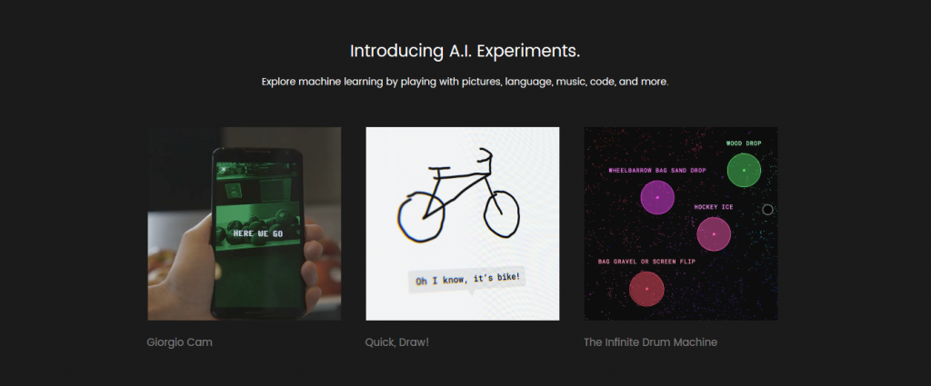 La web AI Experiments de Google juega con la Inteligencia Emocional.