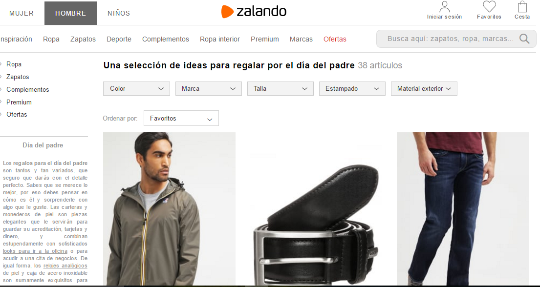 dia del padre online zalando