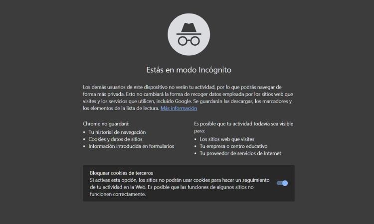 modo incognito
