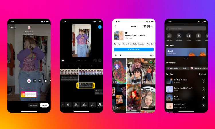 múltiples pistas de audio en Instagram