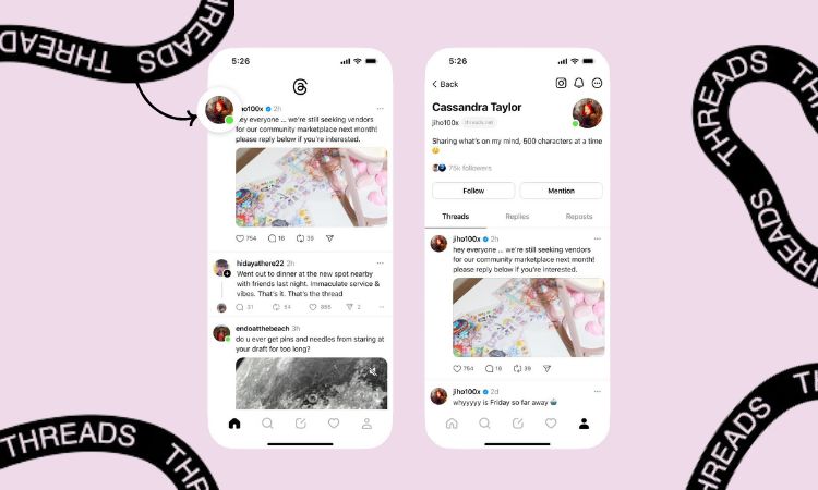 nuevo estado online de threads