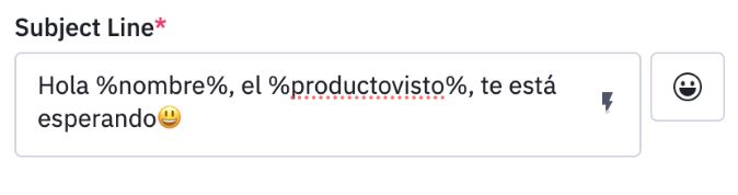 l&iacute;nea de asunto de un mail personalizado