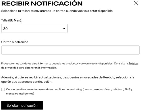 formulario de captaci&oacute;n de datos de cliente