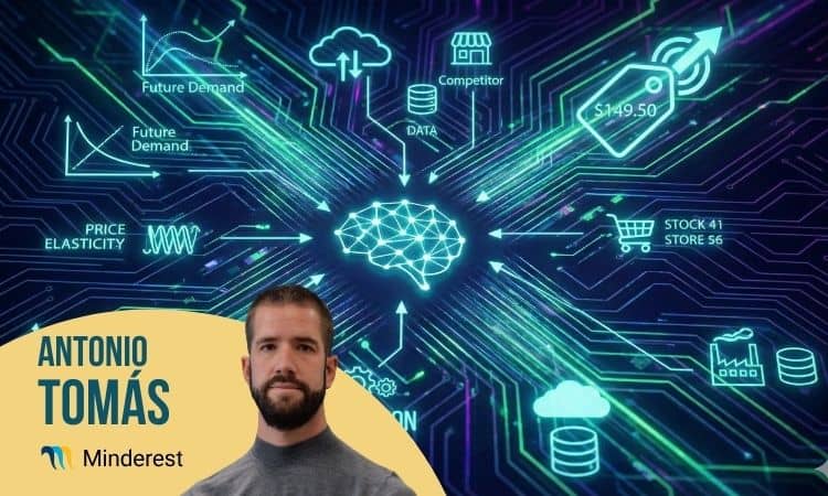 tecnología analiza la demanda futura, la elasticidad del precio, el stock de la competencia para calcular, los costes de compra o producción y otras muchas fuentes de datos para aplicar automáticamente el precio más adecuado, alineado con tus objetivos de negocio.