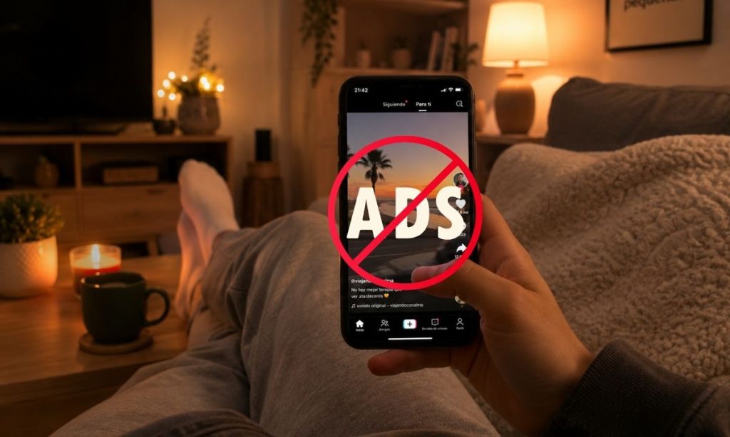 persona scrolleando en tiktok