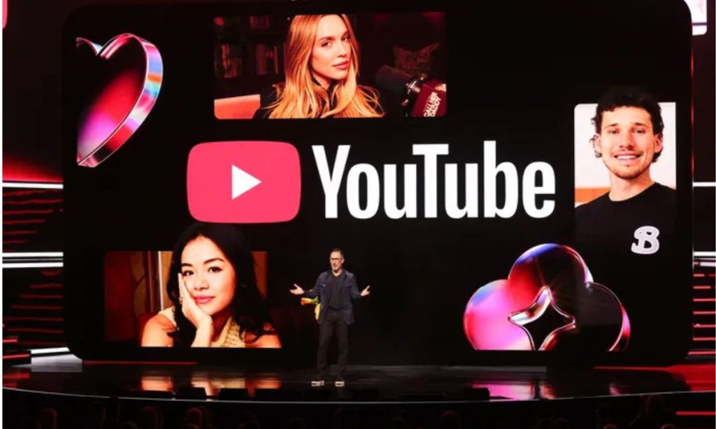 Fotografía del escenario del evento para anunciantes YouTube Brandcast 2026