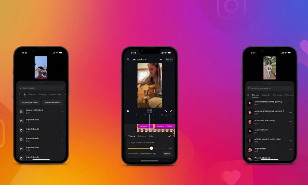 novedades de sonido de edits para instagram
