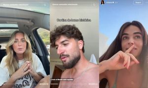 Imagen compuesta por tres capturas de pantalla de los vídeos de Natalia Palacios, Carliyo «El Nervio» y Violeta Mangriñán.